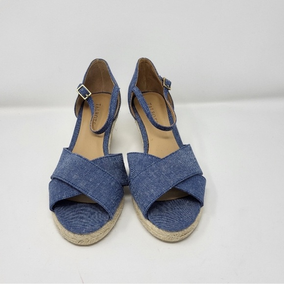 Talbots Shoes - Talbots Denim Chambray Blue Women's Sandals Espadrilles Size 9 EUC